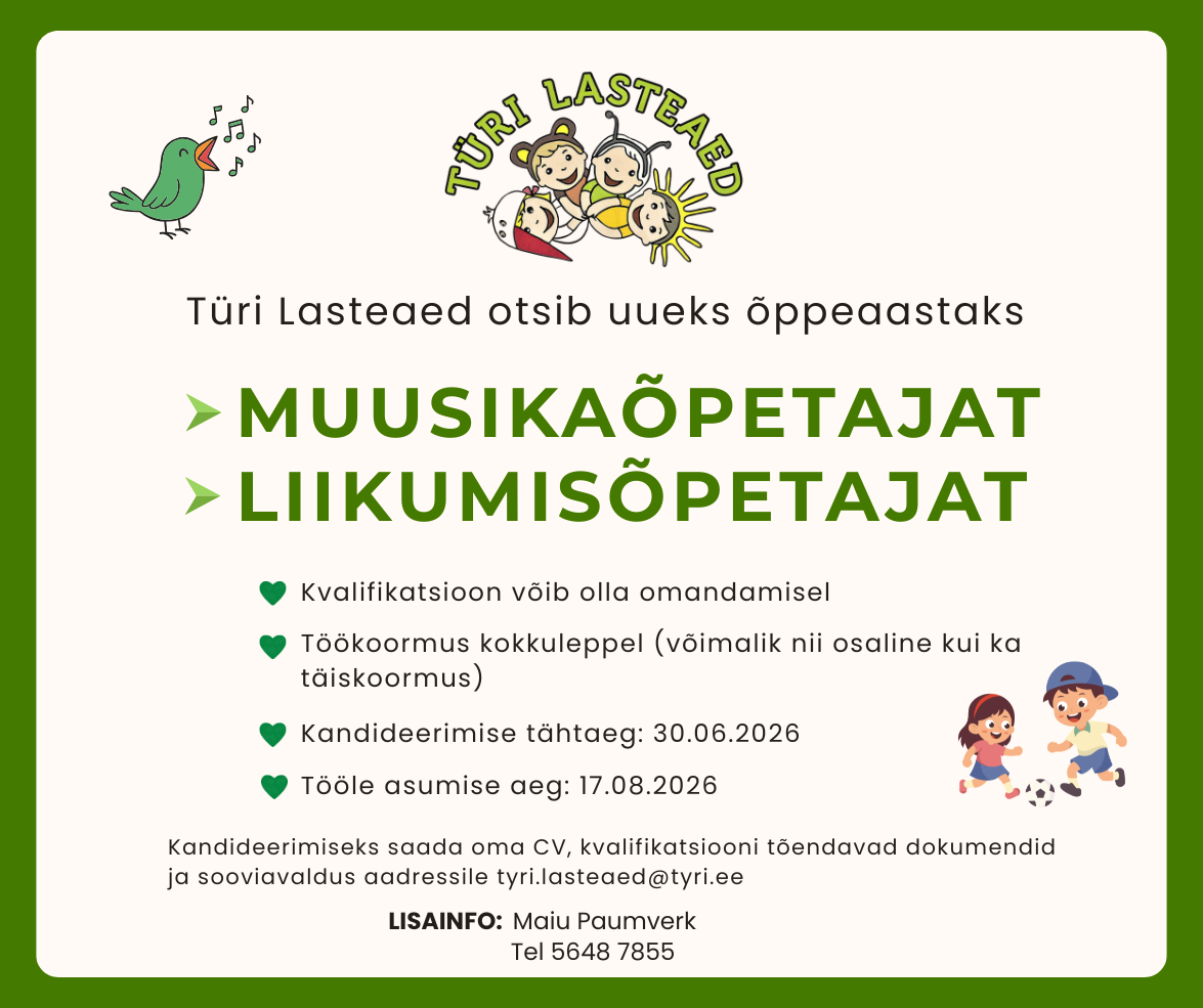 Türi lasteaed Facebooki postitus 2